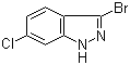 structure of CAS# 885521-34-6, 3-溴-6-氯-1H-吲唑