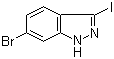 6-溴-3-碘吲唑分子结构 (CAS 885521-88-0)