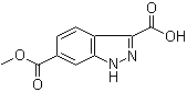 6-甲氧基羰基-(1H)吲唑-3-甲酸分子结构 (CAS 885522-60-1)