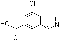 4-氯-1H-吲唑-6-羧酸分子结构 (CAS 885523-25-1)