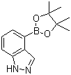 1H-吲唑-4-硼酸频哪醇酯分子结构 (CAS 885618-33-7)