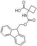 Fmoc-1-氨基环丁烷-1-甲酸分子结构 (CAS 885951-77-9)