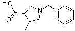 structure of CAS# 885958-67-8, 1-苄基-4-甲基吡咯烷-3-甲酸甲酯