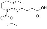 structure of CAS# 886362-45-4, 8-N-Boc-5,6,7,8-Tetrahydro-1,8-naphthyridin-2-propoinic acid