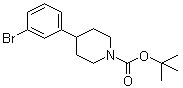 structure of CAS# 886362-62-5, 4-(3-溴苯基)-1-哌啶甲酸叔丁酯