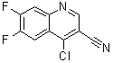 CAS 登录号：886362-75-0, 4-氯-6,7-二氟-3-喹啉甲腈