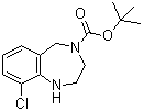 4-叔丁氧羰基-9-氯-2,3,4,5-四氢-1H-苯并[e][1,4]二氮杂卓分子结构 (CAS 886364-21-2)