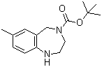 4-叔丁氧羰基-7-甲基-2,3,4,5-四氢-1H-苯并[e][1,4]二氮杂卓分子结构 (CAS 886364-42-7)