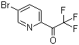 1-(5-溴-2-吡啶基)-2,2,2-三氟乙酮分子结构 (CAS 886364-50-7)