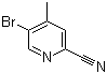 5-溴-4-甲基-2-氰基吡啶分子结构 (CAS 886364-86-9)