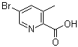 5-溴-3-甲基吡啶-2-甲酸分子结构 (CAS 886365-43-1)