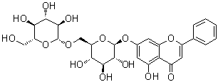 structure of CAS# 88640-89-5, Chrysin 7-O-beta-gentiobioside