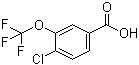 4-氯-3-(三氟甲氧基)苯甲酸分子结构 (CAS 886500-50-1)