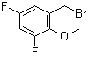 3,5-二氟-2-甲氧基溴化苄分子结构 (CAS 886500-63-6)