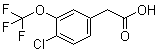 4-氯-3-(三氟甲氧基)苯乙酸分子结构 (CAS 886501-02-6)