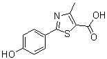 2-(4-羟基苯基)-4-甲基-5-噻唑羧酸分子结构 (CAS 886501-78-6)