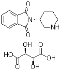 structure of CAS# 886588-62-1, 2-(3R)-3-哌啶基-1H-异吲哚-1,3(2H)-二酮 D-酒石酸盐