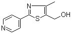 4-甲基-2-(4-吡啶基)-5-噻唑甲醇分子结构 (CAS 886851-57-6)