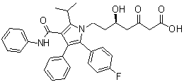 CAS # 887196-30-7, (deltaR)-2-(4-Fluorophenyl)-delta-hydroxy-5-(1-methylethyl)-beta-oxo-3-phenyl-4-[(phenylamino)carbonyl]-1H-pyrrole-1-heptanoic acid