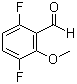 structure of CAS# 887267-04-1, 3,6-Difluoro-2-methoxybenzaldehyde