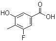 structure of CAS# 887267-08-5, 3-Fluoro-5-hydroxy-4-methylbenzoic acid