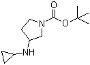 3-(环丙基氨基)吡咯烷-1-甲酸叔丁酯分子结构 (CAS 887587-25-9)