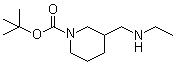 3-[(乙基氨基)甲基]-1-哌啶甲酸叔丁酯分子结构 (CAS 887587-98-6)