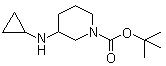 CAS # 887588-04-7, tert-Butyl 3-(cyclopropylamino)piperidine-1-carboxylate, 3-(Cyclopropylamino)-1-piperidinecarboxylic acid tert-butyl ester