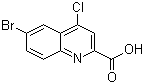 6-溴-4-氯-2-喹啉甲酸分子结构 (CAS 887589-43-7)