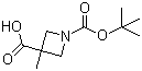 structure of CAS# 887591-62-0, 3-甲基-1,3-氮杂环丁烷二羧酸 1-叔丁酯