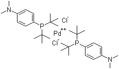 二氯双[二叔丁基-(4-二甲基氨基苯基)膦]钯(II)分子结构 (CAS 887919-35-9)