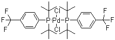 双[二叔丁基(4-三氟甲基苯基)膦]二氯化钯分子结构 (CAS 887919-36-0)