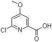 structure of CAS# 88912-21-4, 6-Chloro-4-methoxypyridine-2-carboxylic acid