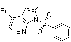 structure of CAS# 889939-26-8, 4-溴-2-碘-1-(苯磺酰基)-1H-吡咯并[2,3-b]吡啶