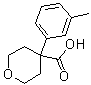 四氢-4-(3-甲基苯基)-2H-吡喃-4-羧酸分子结构 (CAS 889940-10-7)