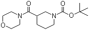 3-(吗啉-4-甲酰基)哌啶-1-甲酸叔丁酯分子结构 (CAS 889942-56-7)