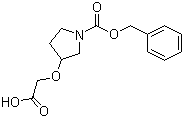 3-(羧基甲氧基)-1-吡咯烷甲酸 1-苄酯分子结构 (CAS 889953-08-6)