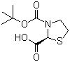 structure of CAS# 891192-95-3, (S)-3-Boc-2-Thiazolidinecarboxylic acid