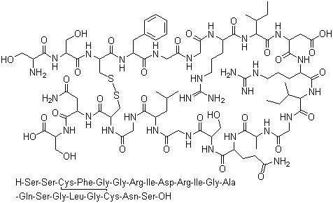 CAS # 89139-53-7, Rat atriopeptin I, Atrial natriuretic peptide-21 (rat), Atriopeptin-21 (rat)