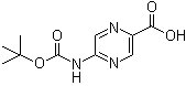 structure of CAS# 891782-63-1, 5-[叔丁氧羰基]氨基]-2-吡嗪甲酸