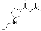 (3S)-3-(丙基氨基)吡咯烷-1-甲酸叔丁酯分子结构 (CAS 892390-30-6)