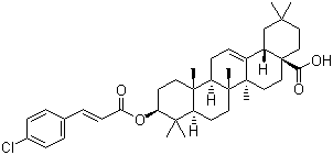 3-beta-羟基齐墩果酸 4-氯苯基丙烯酸酯分子结构 (CAS 892869-42-0)