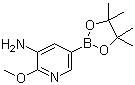 3-氨基-2-甲氧基吡啶-5-硼酸频哪醇酯分子结构 (CAS 893440-50-1)