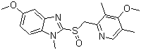 structure of CAS# 89352-76-1, 5-甲氧基-2-[[(4-甲氧基-3,5-二甲基-2-吡啶基)甲基]亚磺酰基]-1-甲基-1H-苯并咪唑