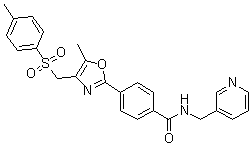 structure of CAS# 894187-61-2, 4-[5-甲基-4-[[(4-甲基苯基)磺酰基]甲基]-2-恶唑基]-N-(3-吡啶基甲基)苯甲酰胺
