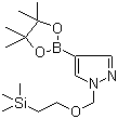 structure of CAS# 894807-98-8, 1-([2-(Trimethylsilyl)ethoxy]methyl)-1H-pyrazole-4-boronic acid pinacol ester