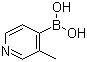 3-甲基吡啶-4-硼酸分子结构 (CAS 894808-72-1)