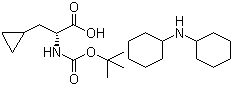 N-叔丁氧羰基-D-环丙基丙氨酸二环己胺盐分子结构 (CAS 89483-09-0)