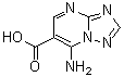 structure of CAS# 89488-18-6, 7-氨基-[1,2,4]三唑并[1,5-a]嘧啶-6-羧酸