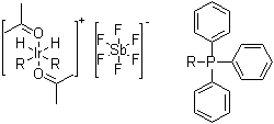 CAS # 89509-77-3, Dihydrobis(2-propanone)bis(triphenylphosphine)iridium (OC-6-11)-hexafluoroantimonate